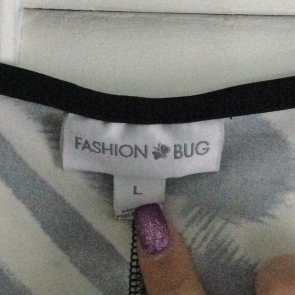 Fashion Bug Animal Print Cold Shoulder Tee with Silver Sequin Detail - Picture 2 of 3